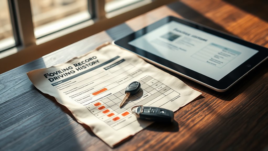 driving history and violations